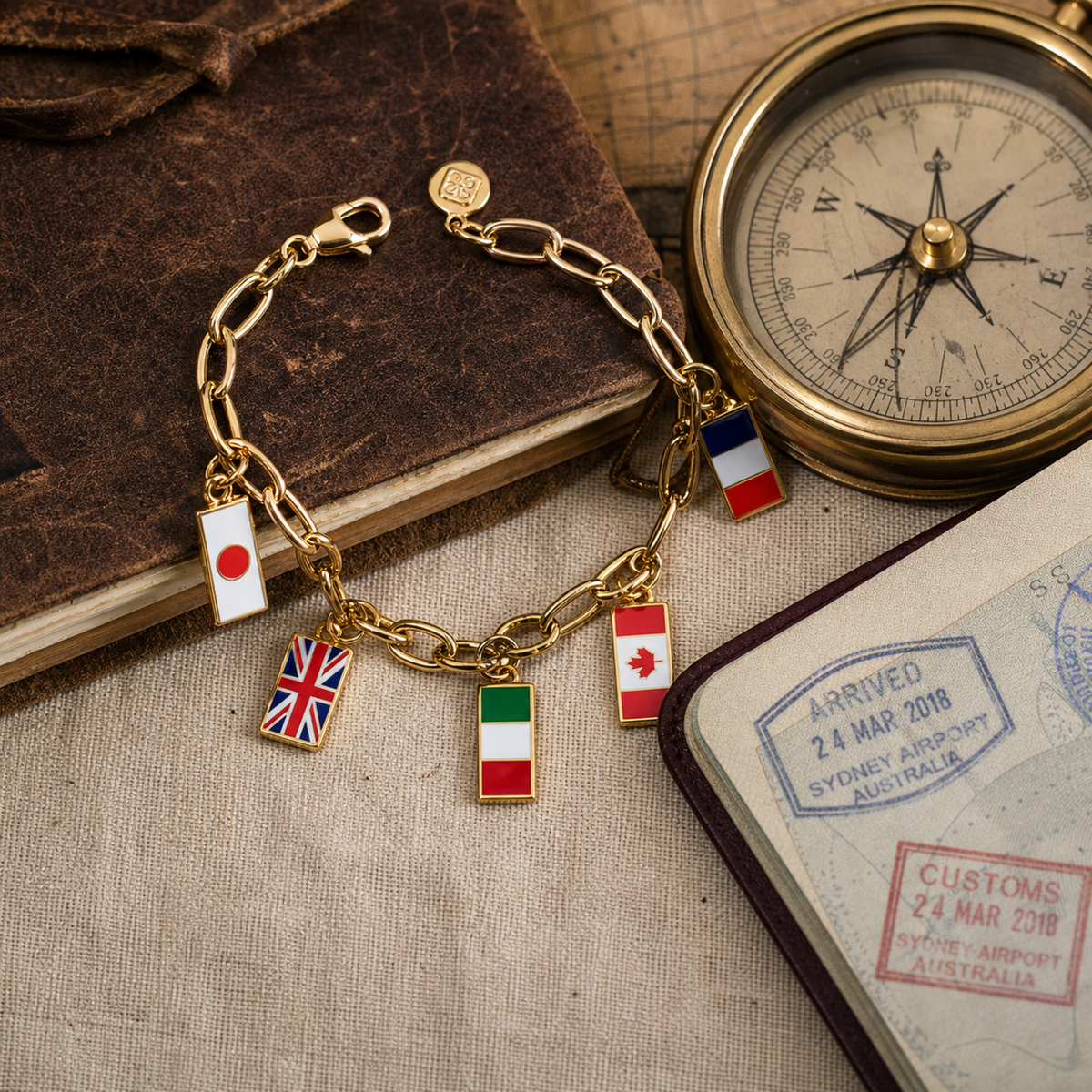 The Nomad Base Chain — Modular Travel Charm Bracelet